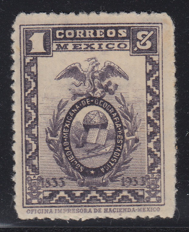 Mexico 1933 1p Dark Violet Statistics Congress M Mint. Scott 687
