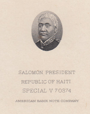 Haiti 1931 UPU 50th Anniversary Sunken Die Proof Complete Set Plus Vignettes. Scott 322-323 var