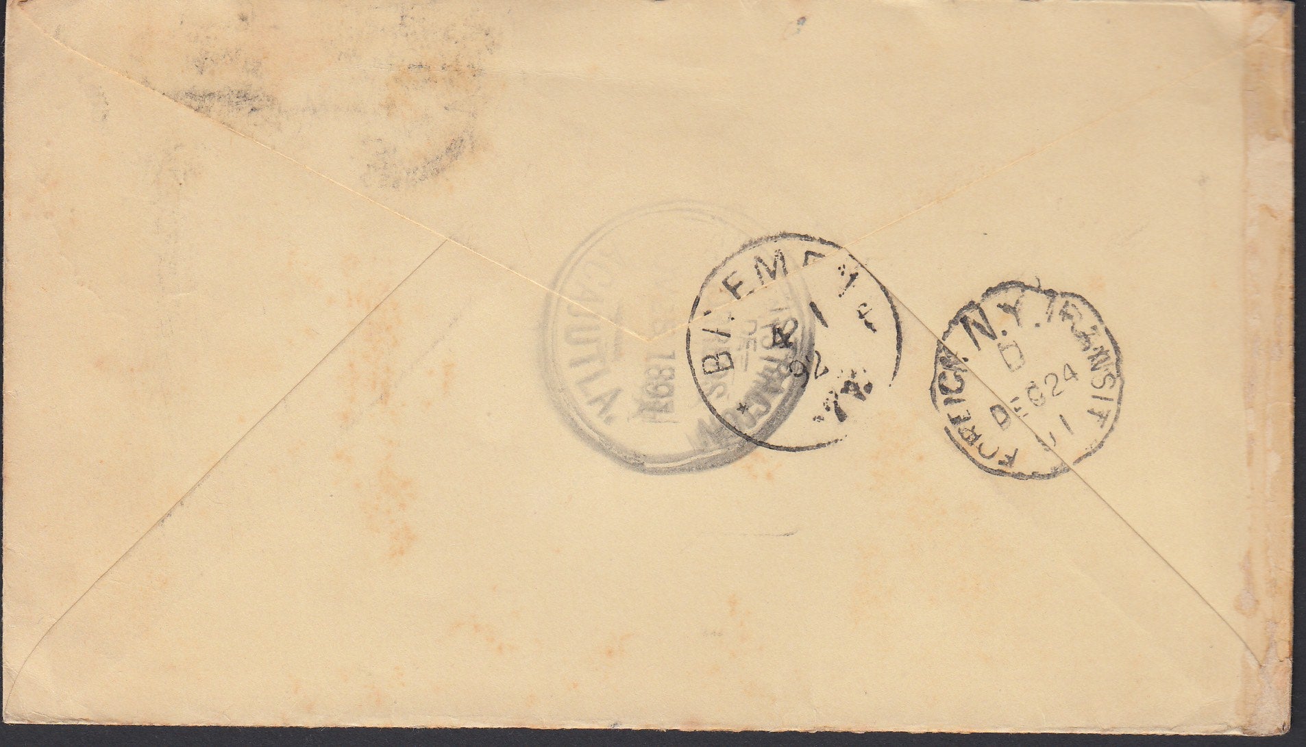 El Salvador 1891 11c Yellow Postal Envelope Sonsonate to Bremen, Germany
