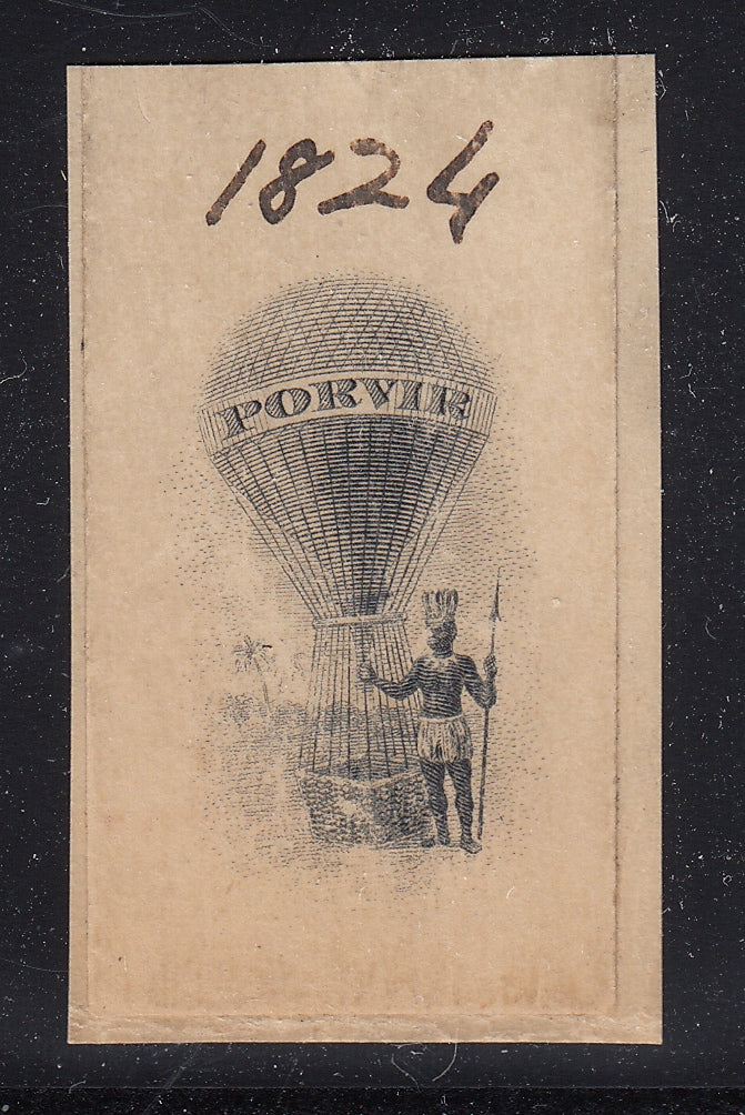 Brazil 1894 Sergipe Revenue Waterlow Master Die Proof Vignette.