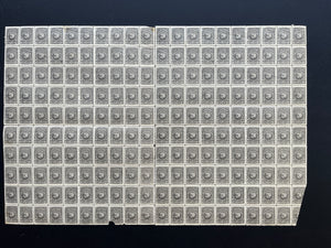 Colombia 1904 20c Black Redrawn Split Sheet Of 200 MNH. Scott 319a