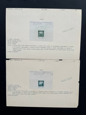 Colombia 1941 Airmail Complete Set of Index Copy Die Proofs x  13 + Progressive Die Proofs x 5. Scott C121-C133 var