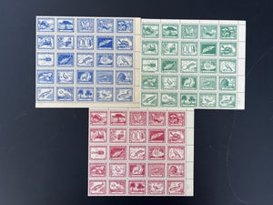 Chile 1948 Flora and Fauna Complete Set of Blocks x 25 MNH. Scott 254-255, C124