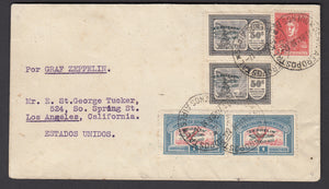 Argentina to Los Angeles 1930 Graf Zeppelin First Flight Europe Pan America Round Flight Cover