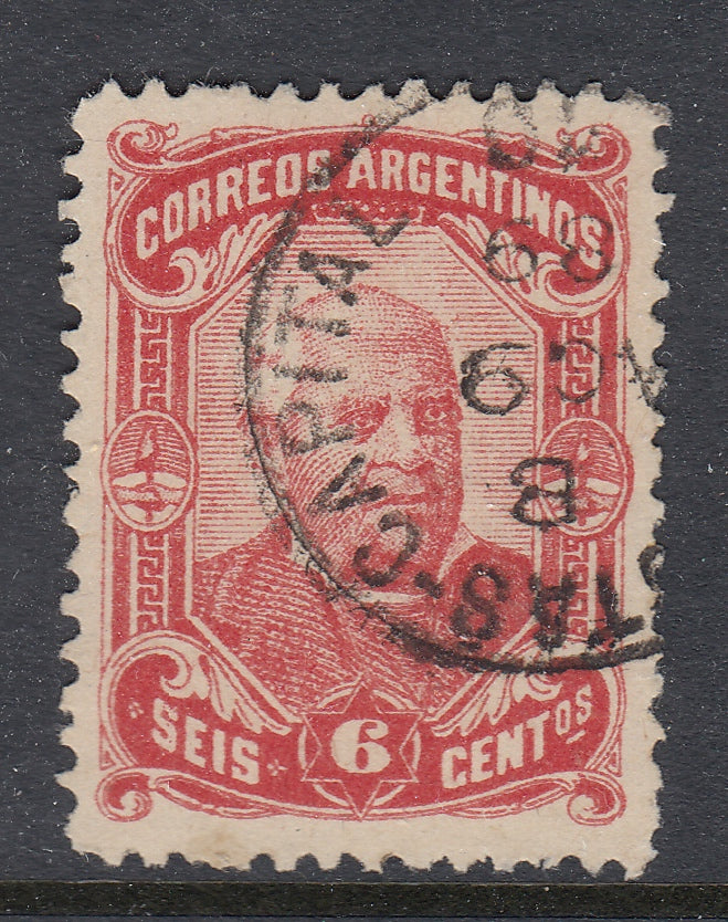 Argentina 1888-90 6c Red Perf. 12 Used. Scott 62c