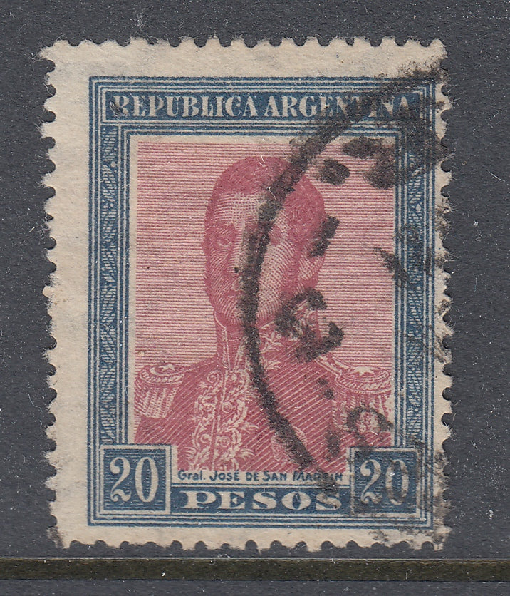 Argentina 1917 20p Dull Blue & Claret Used. Scott 246