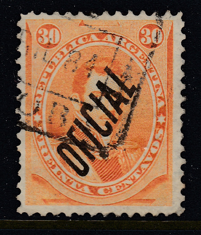 Argentina 1884-87 30c Orange Official Used. Scott O12