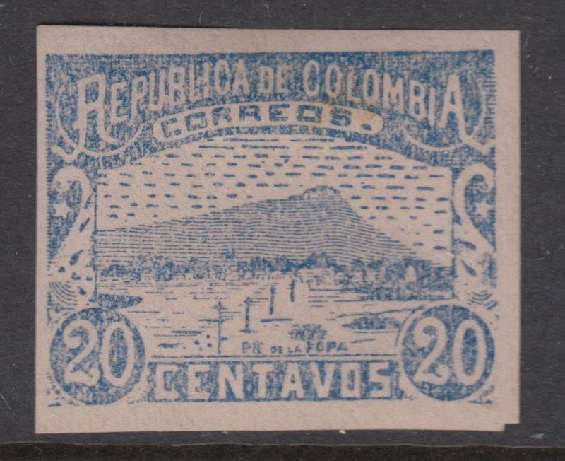 Colombia 1902-03 20c Dull Blue on Pink Barranquilla Issues M Mint. Scott 204