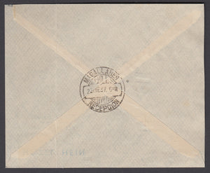 Chile 1937 First Flight Cover from Puerto Montt to Magallanes + Receipt