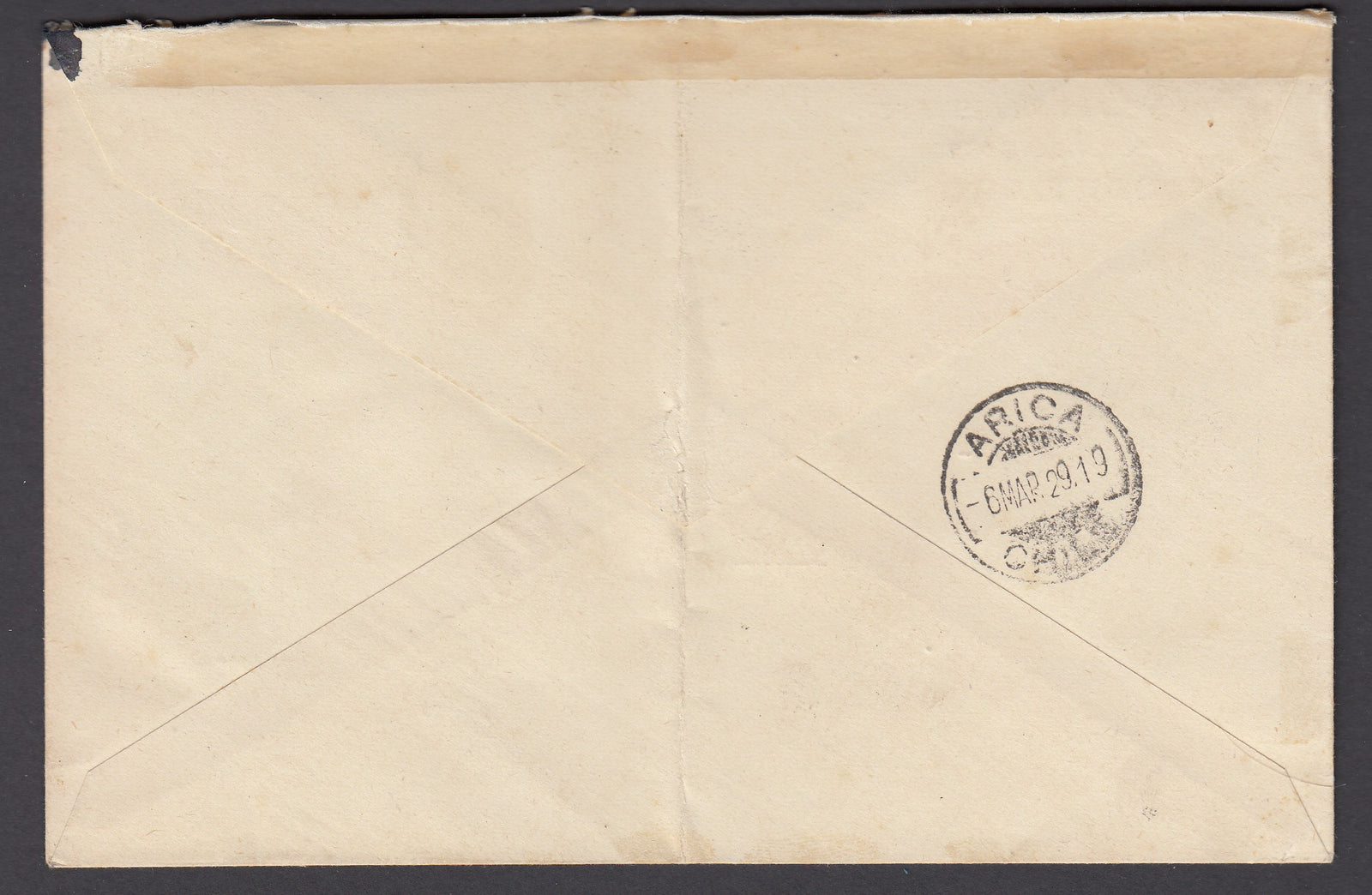 Chile 1929 Santiago to Arica First Flight Cover (Inauguration of Línea Aérea Aeropostal Santiago-Arica)