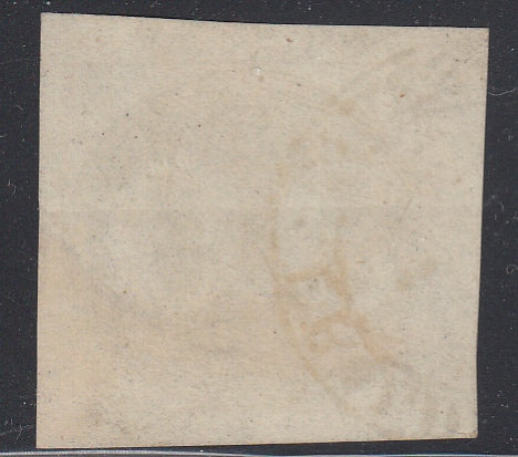 Brazil 1843 90r Black Bull's Eye, Fine Impression, Used. Scott 3