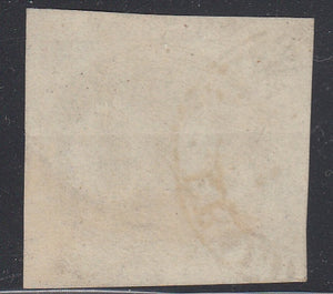 Brazil 1843 90r Black Bull's Eye, Fine Impression, Used. Scott 3