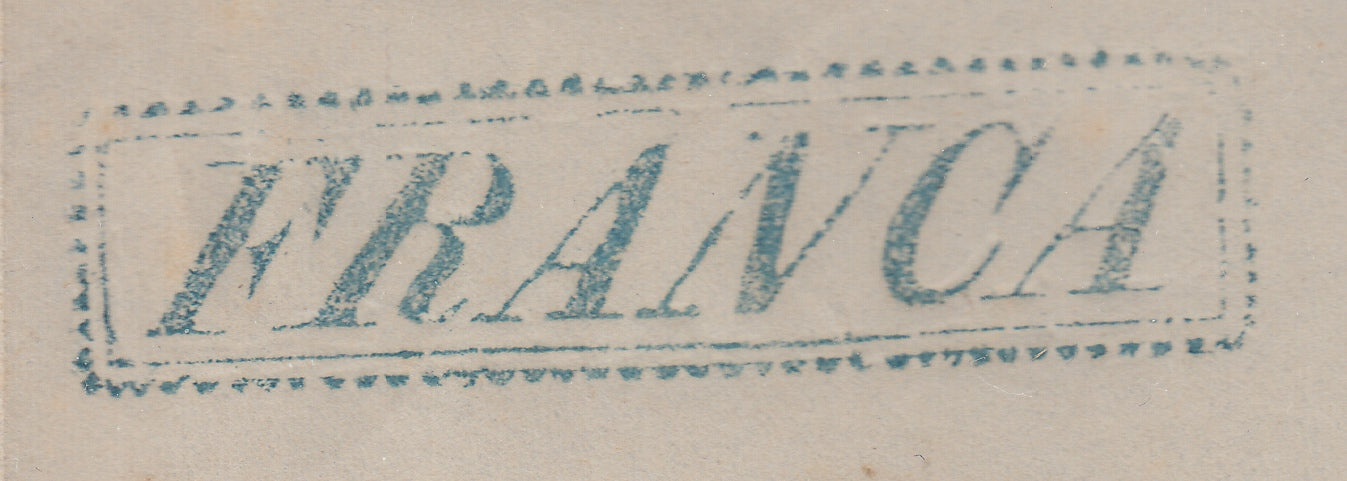 Peru 1856 Pre-Philatelic Front Cover, Callao CDS with Franca Boxed Cancel