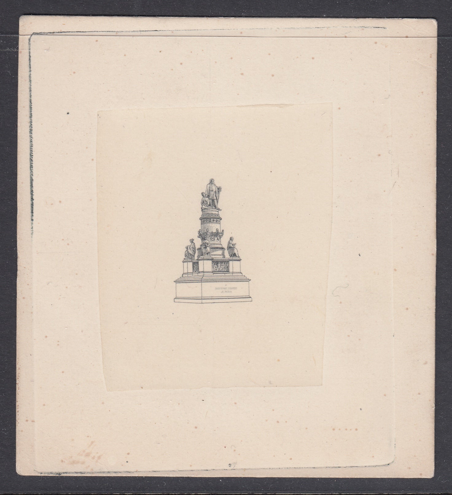 El Salvador 1893 5p Columbus Statue Vignette, Progressive Die Proof. Scott 87 var
