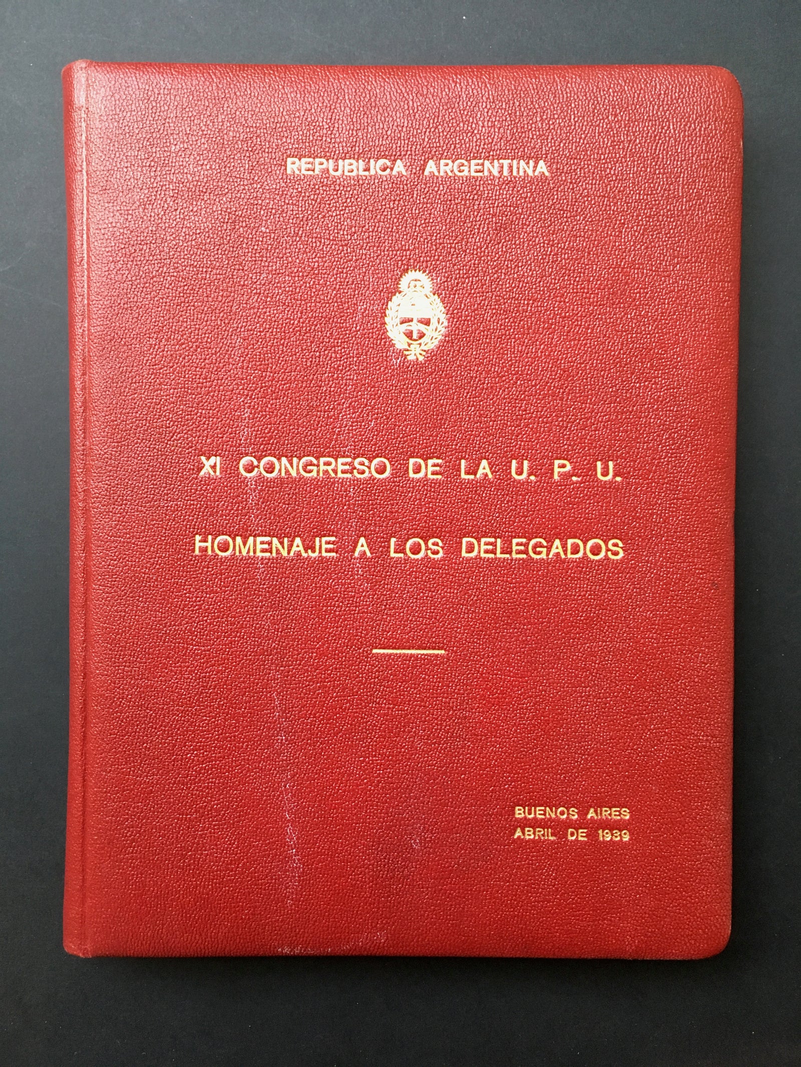 Argentina 1939 UPU Congress Delegate Album Containing 40+ Mint Stamps