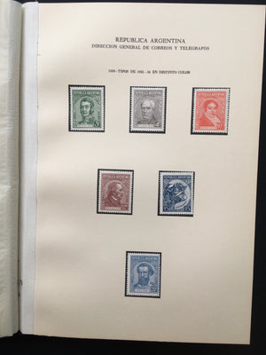 Argentina 1939 UPU Congress Delegate Album Containing 40+ Mint Stamps