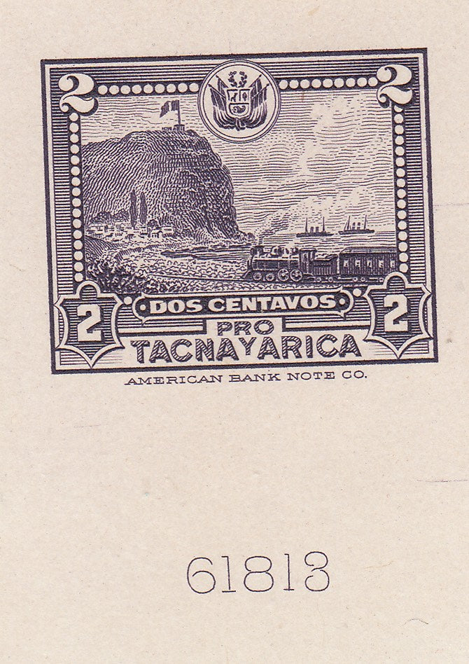 Peru 1928 2c Dark Violet Plebiscite Issue Sunken Die Proof. Scott RA13 var