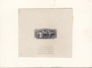 Costa Rica 1945 Coffee Harvesting Issue Vignette Laydown Die Proof. Scott 243-245 var