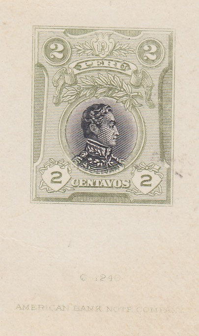 Peru 1918 Die Proofs x 3. Scott 210, 211 & 215
