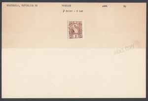 Guatemala 1886 2c Dark Brown Quetzal ABNC Index Copy Proof. Scott 44 var