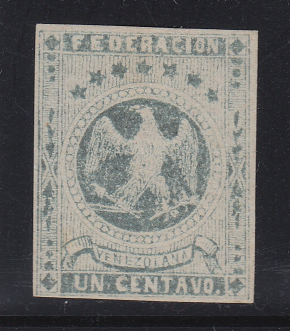 Venezuela 1864 1c Slate Eagle MNG. Scott 11