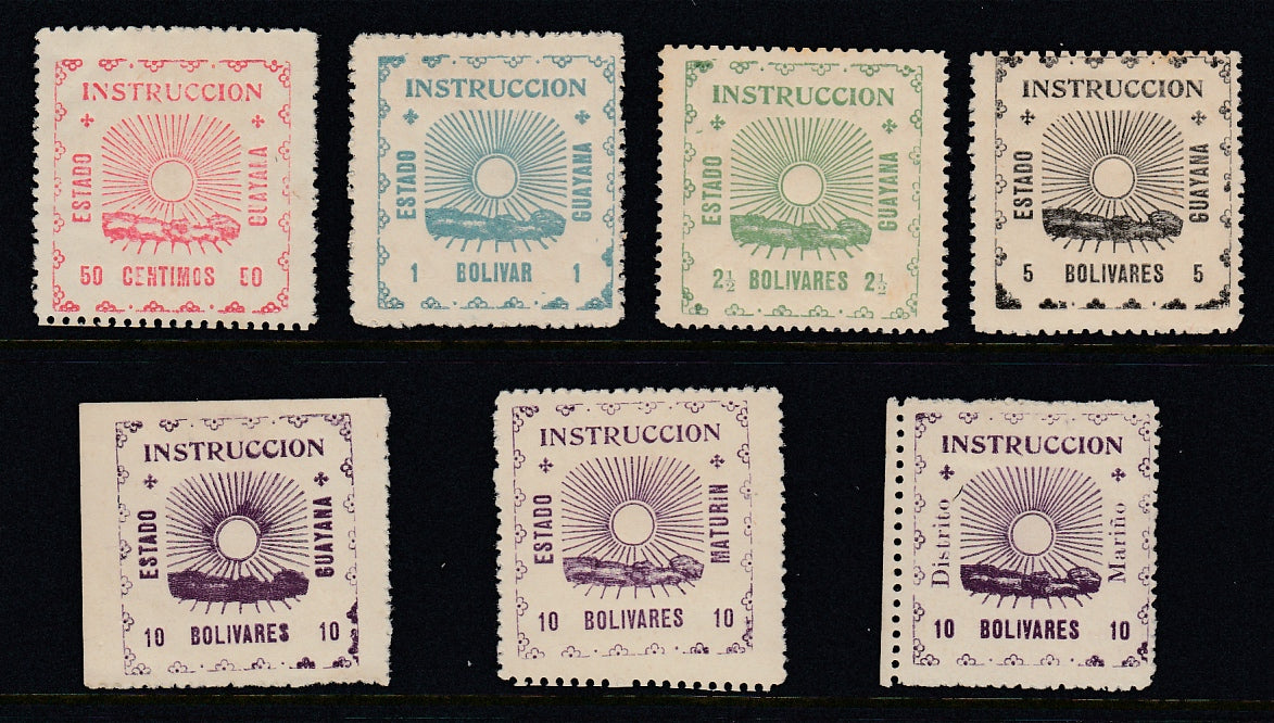 Venezuela 1903 Guayana, Maturin, Marino Revolutionary Provisionals / Fiscals M Mint.