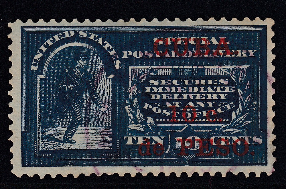Cuba 1899 10c on 10c Blue Special Delivery Used. Scott E1