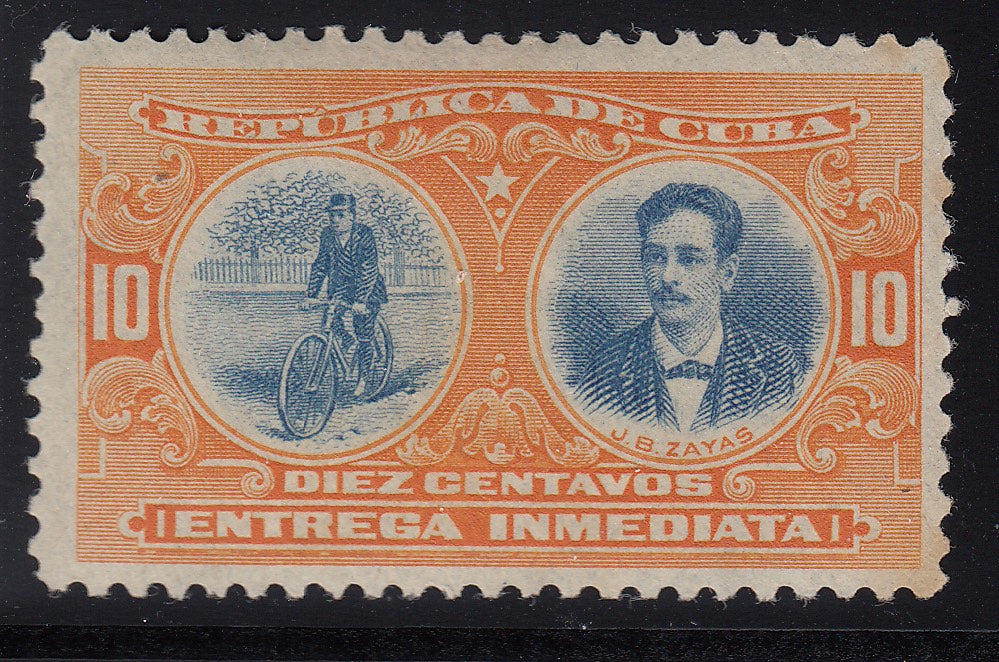 Cuba 1910 10c Orange & Blue Special Delivery MNH. Scott E4