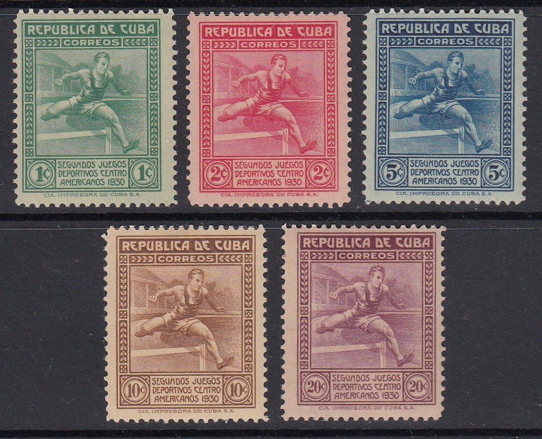 Cuba 1930 Central American Games Complete Set LM Mint. Scott 299-303