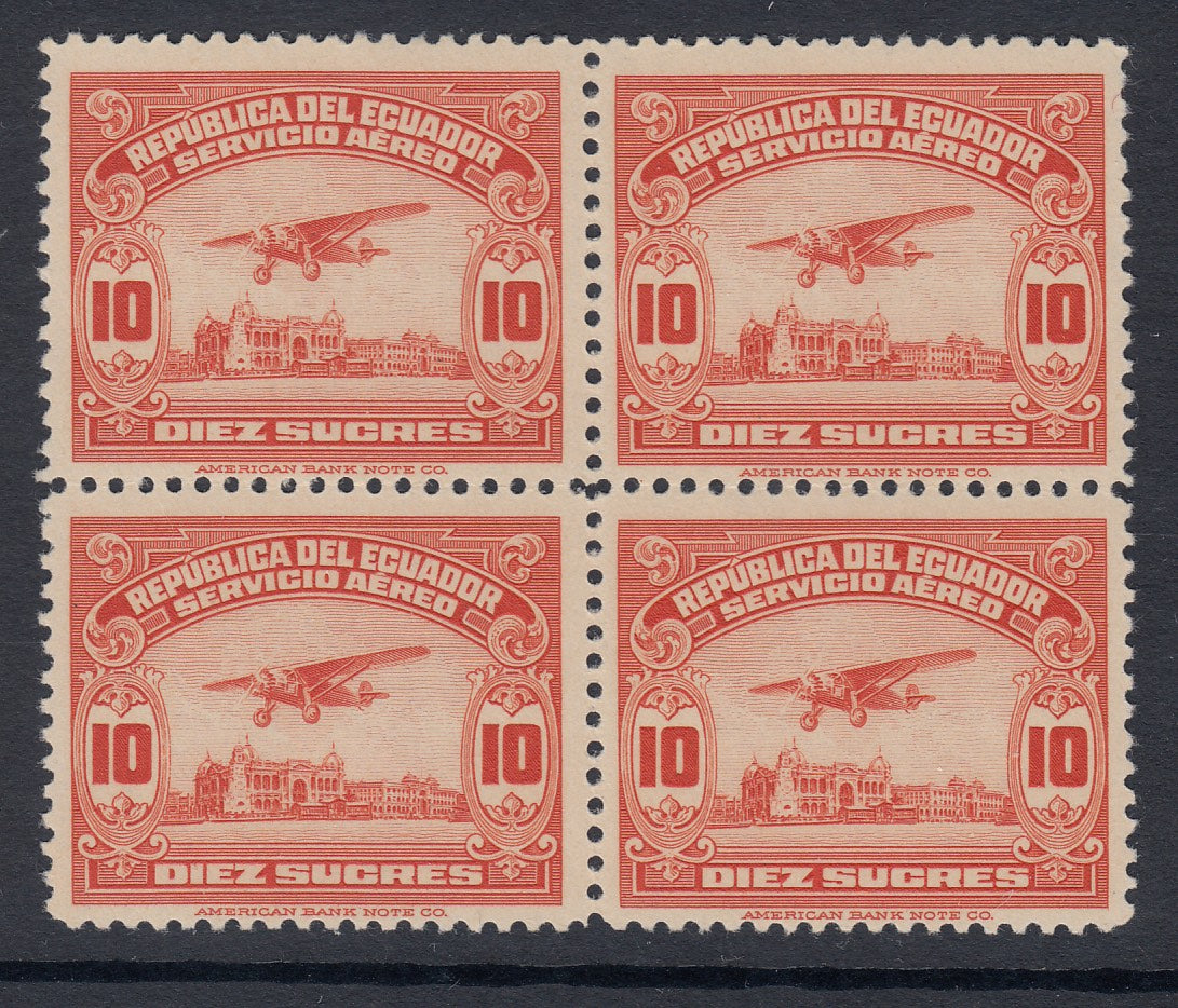 Ecuador Air Mail Stamps 1929-1952 Lot Of 19, 2 Sheets Auction