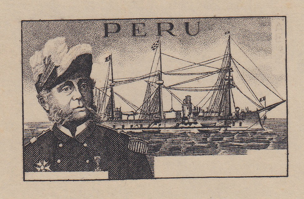 Peru 1957 1.25s French Exposition Progressive Sunken Die Proof Airmail. Scott C129 var