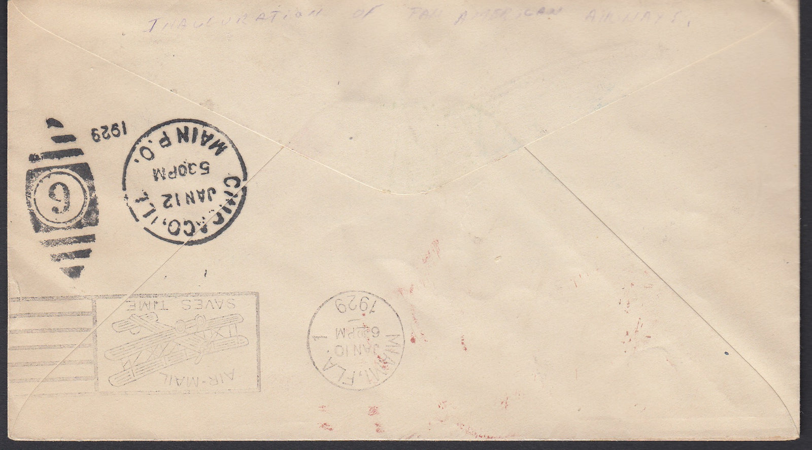 Haiti 1929 Pan American Airways First Flight Airmail Cover to Chicago