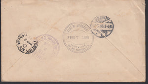 El Salvador 1896 15c Green Postal Envelope from Santa Ana to Bremen, Germany