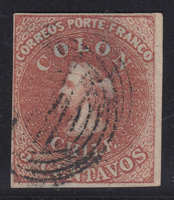 Chile 1853 5c Brown Red 1st London Printing Used