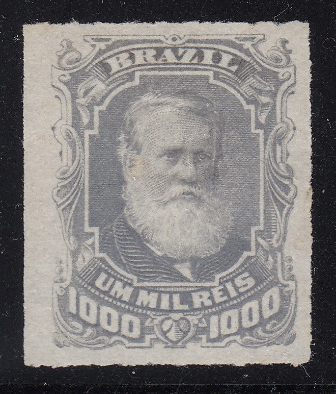 Brazil 1878-79 1000r Gray Lilac Dom Pedro 'White Beard' MNG. Scott 77