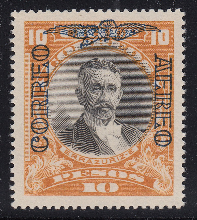 Chile 1928-29 10 Pesos Airmail with Blue Overprint, Federico Errázuriz Echaurren