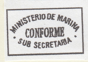 Chile 1906 Marine Officials Complete Set LM Mint. Scott O1A-O1C