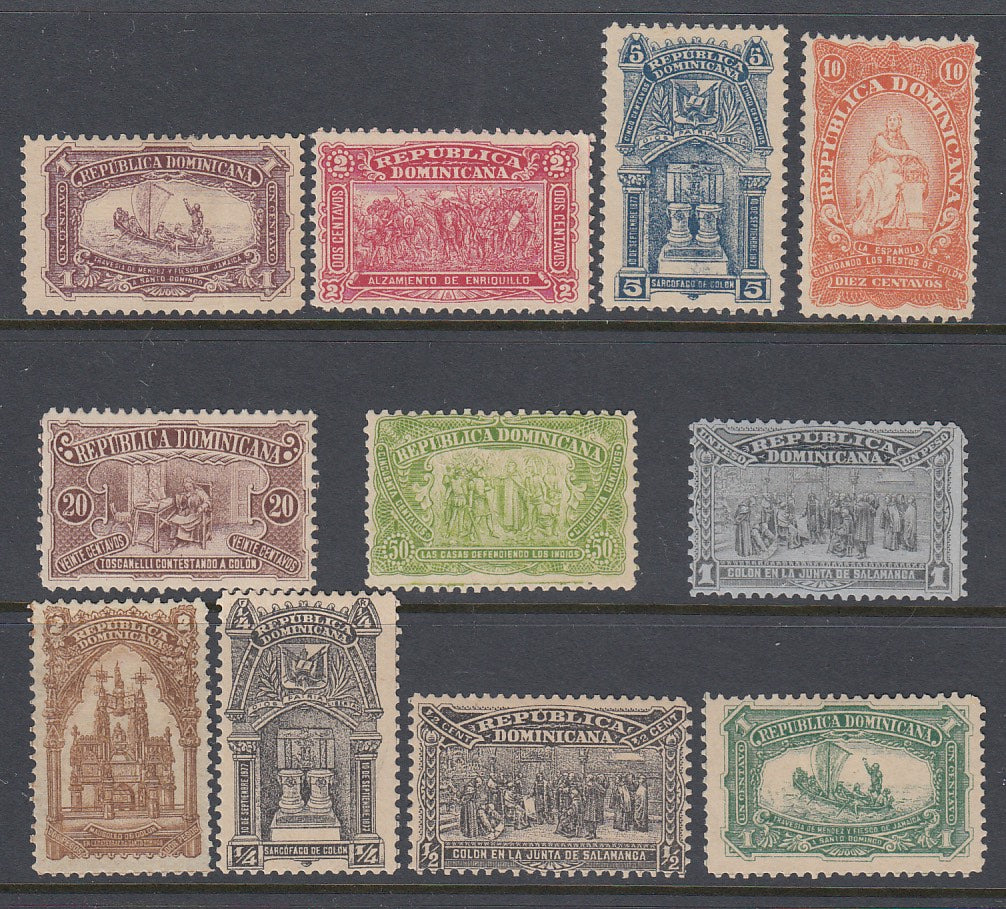 Dominican Republic 1899 Columbus Mausoleum Complete Set LM Mint. Scott 110-110A