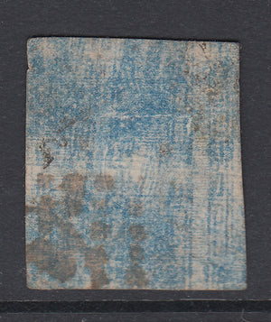 Ecuador 1872 Medio Real Blue Plate Proof Used. Scott 9 var