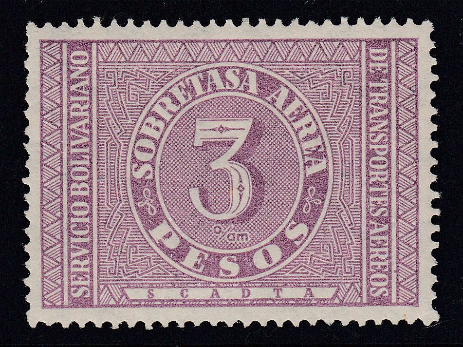 Colombia 1929 3p Violet Foreign Issue Airmail VLM Mint. Scott C78