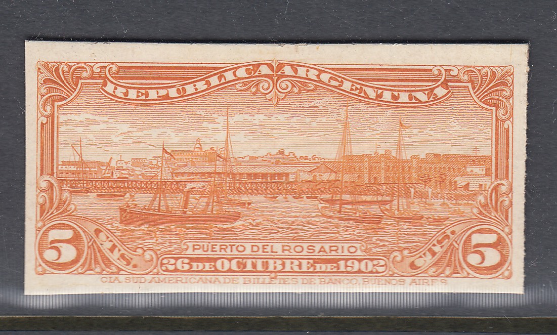 Argentina 1902 Rosario Plate Proof Colour Trials x 10. Scott 143 var