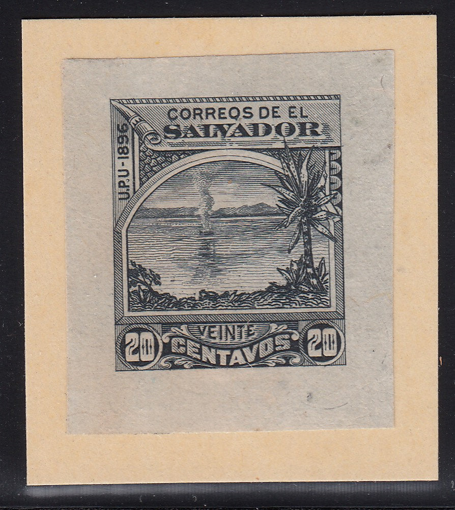 El Salvador 1896 20c Seebeck Die Proof. Scott 153 var