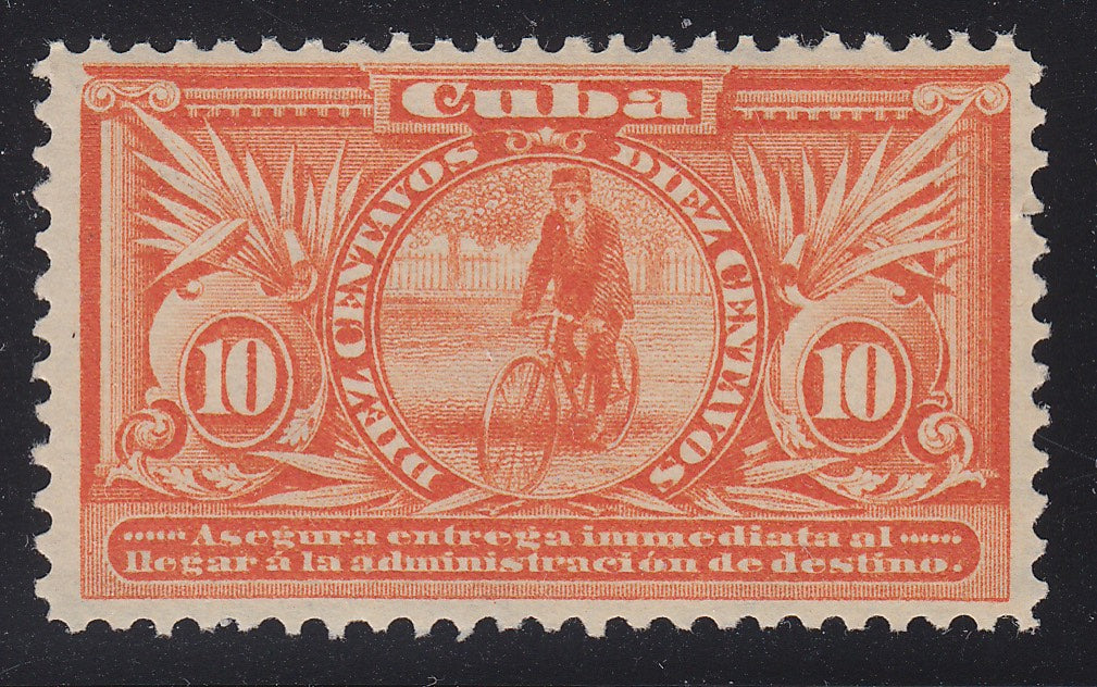 Cuba 1899 10c Orange Special Delivery 'Immediata' Error MNH. Scott E2